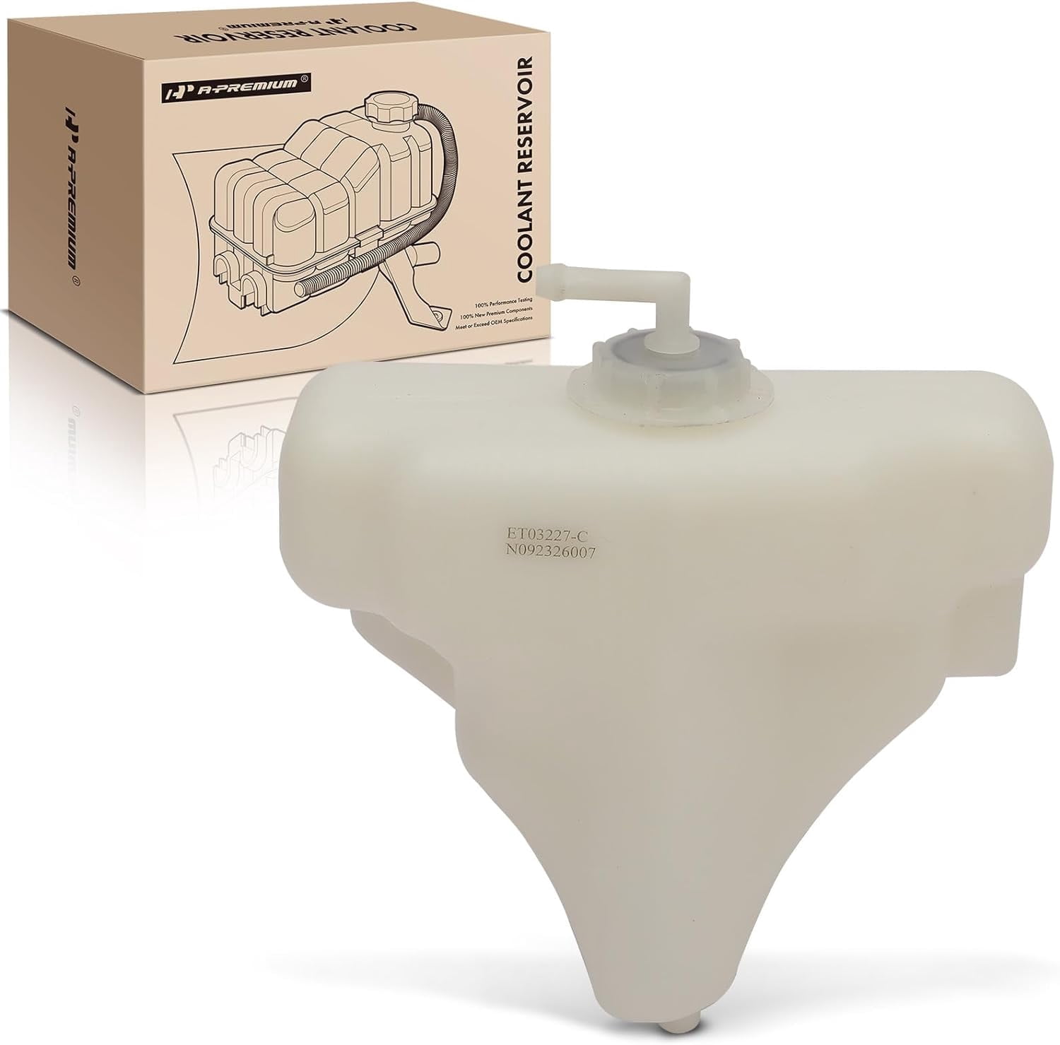 A-Premium Engine Coolant Overflow Recovery Expansion Tank with Cap Compatible with Honda Accord 2003-2008 & Acura TL 2004-2008, Replace for# 19101RCAA00