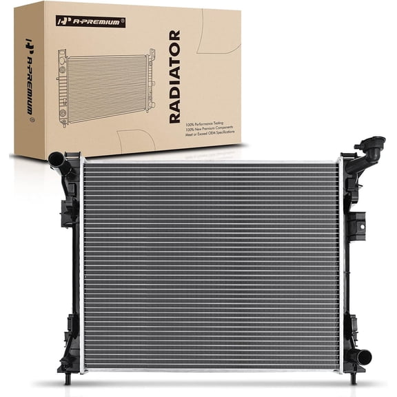 A-Premium Engine Coolant Radiator Assembly Compatible with Chrysler Town & Country 08-16 & Dodge Grand Caravan 08-20 & Ram C/V 12-15 & Volkswagen Routan 09-14, Manual Trans. Replace# CU13063 4677755AE