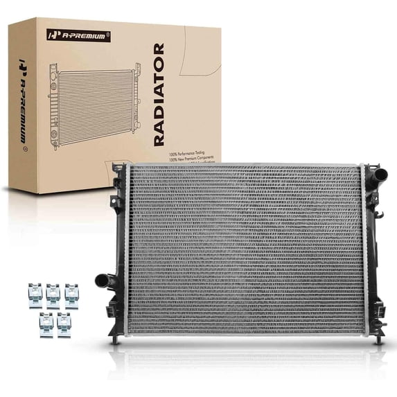 A-Premium Engine Coolant Radiator Assembly - Compatible with Chrysler 300 2005-2008 & Dodge Charger 2006-2008, Magnum 2005-2008 - Replace# 5137692AA