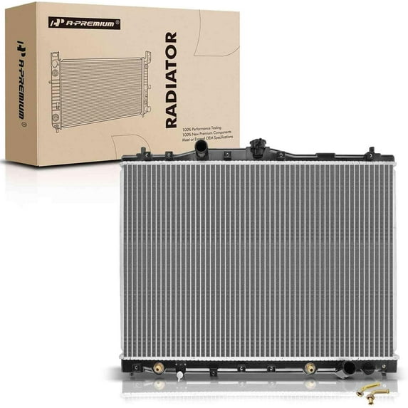 A-Premium Engine Coolant Radiator Assembly with Transmission Oil Cooler Compatible with Acura RL 1996 1997 1998 1999 2000 2001 2002 2003 2004, Automatic Transmission, Replace# 19010-P5A-013