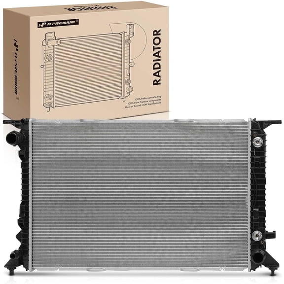A-Premium Engine Coolant Radiator Assembly with Transmission Oil Cooler Compatible with Audi A4 Quattro 2009, A5 Quattro 2008-2009, Q5 2009-2017, S4 2010-2016, S5, SQ5 & Porsche Macan, 3.0L 3.2L