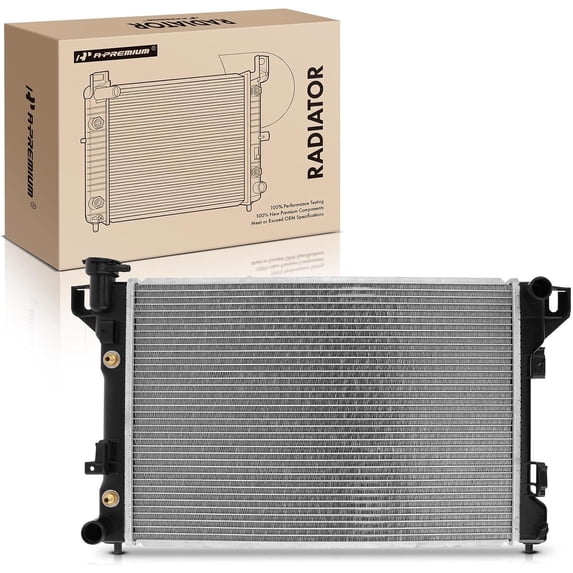 A-Premium Engine Coolant Radiator Assembly with Transmission Oil Cooler Compatible with Dodge & Chrysler Spirit, Shadow, Daytona & Plymouth Acclaim, Automatic Transmission, Replace# 8011108, 4401036