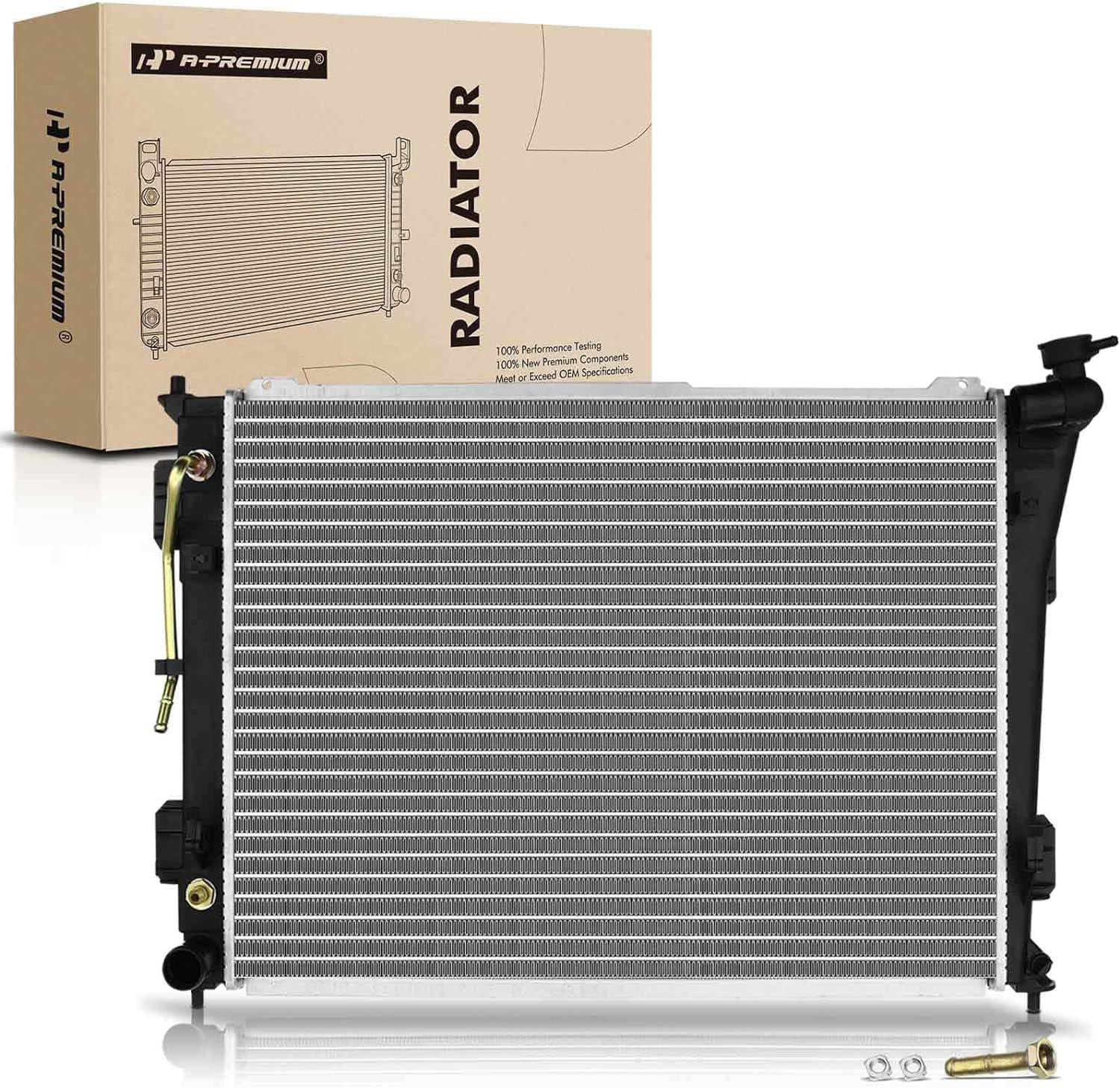 A-Premium Engine Coolant Radiator Assembly with Transmission Oil Cooler ...