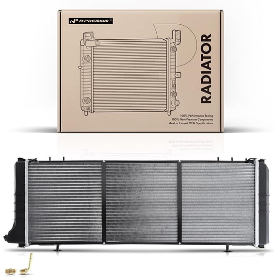 A-Premium Engine Coolant Radiator Assembly with Transmission Oil Cooler Compatible with Jeep Cherokee 1991-2001, Comanche 1991-1992, 2.5L 4.0L, Replace# 52003370, 52003544