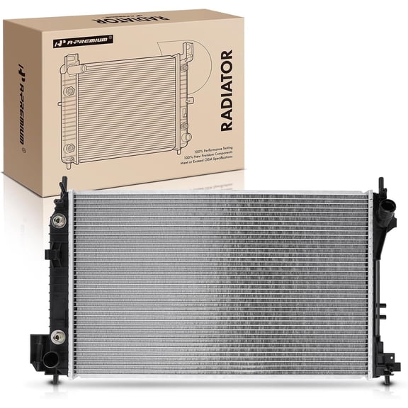 A-Premium Engine Coolant Radiator Assembly with Transmission Oil Cooler Compatible with Saab 9-3 2003-2011, 9-3X 2010-2011, 9-5 2011, Automatic Transmission, Replace# 24418342