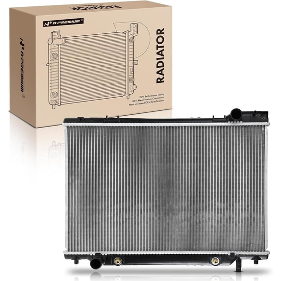 A-Premium Engine Coolant Radiator Assembly with Transmission Oil Cooler Compatible with Toyota Previa 1991-1995 L4 2.4L, Automatic Transmission, Replace# 8011155, 1640076060