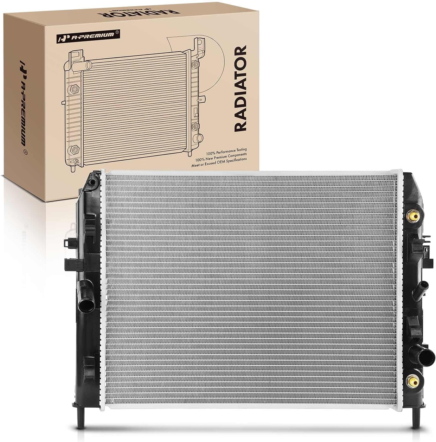 A-Premium Engine Coolant Radiator Assembly with Transmission Oil Cooler ...