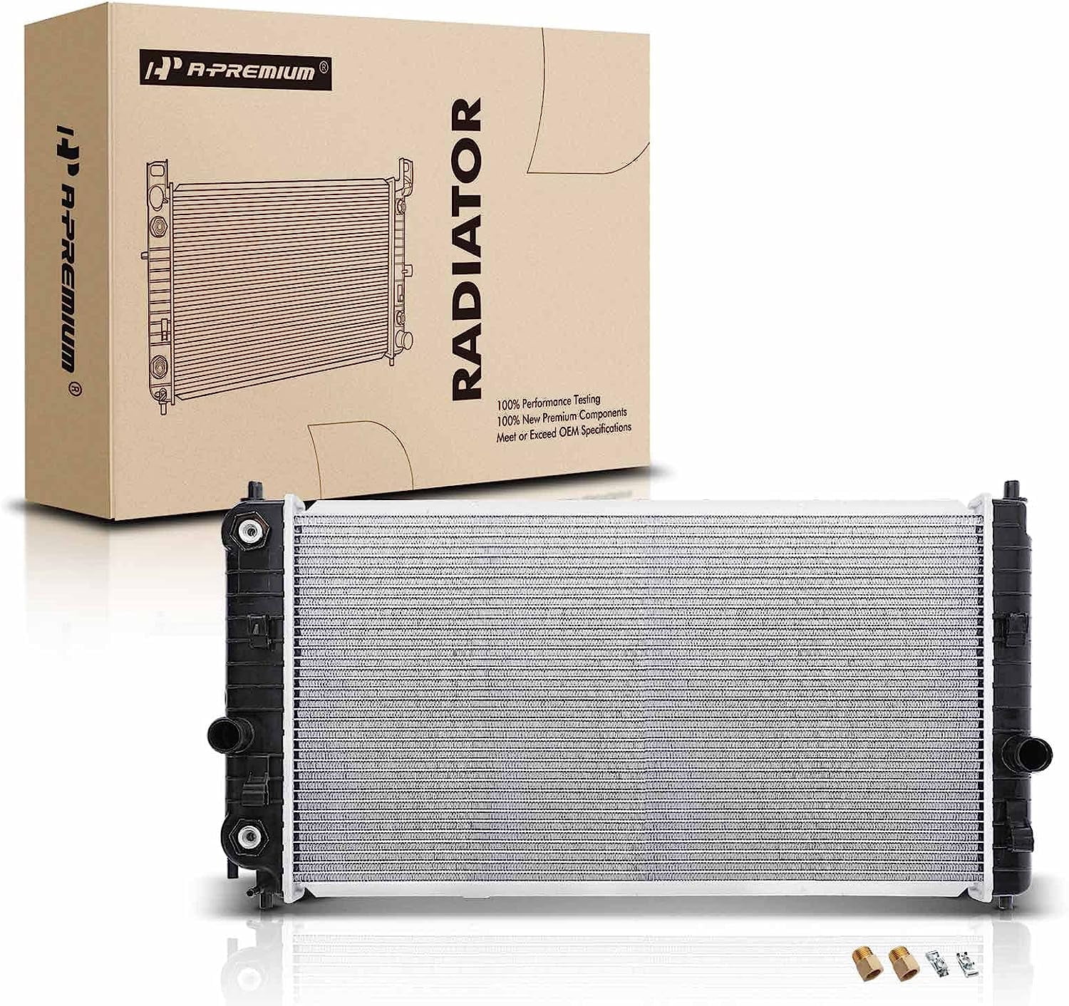 Radiateur Huile A-Premium Engine Coolant Radiator With Transmission Cooler - Fits Chevy Malibu, Oldsmobile Alero, Pontiac Grand Am Engine Radiator