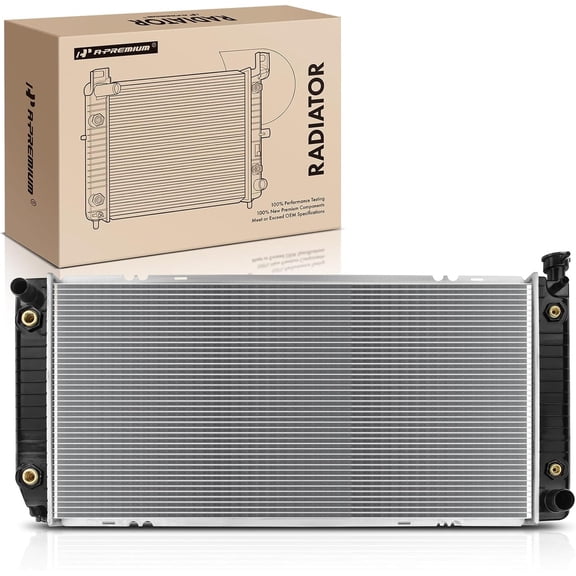 A-Premium Engine Coolant Radiator with Transmission Engine Oil Cooler Compatible with Chevrolet Tahoe, C1500 C2500 & GMC Yukon, K1500 & Cadillac Escalade, Automatic Trans, Replace# 8011522, 52458208