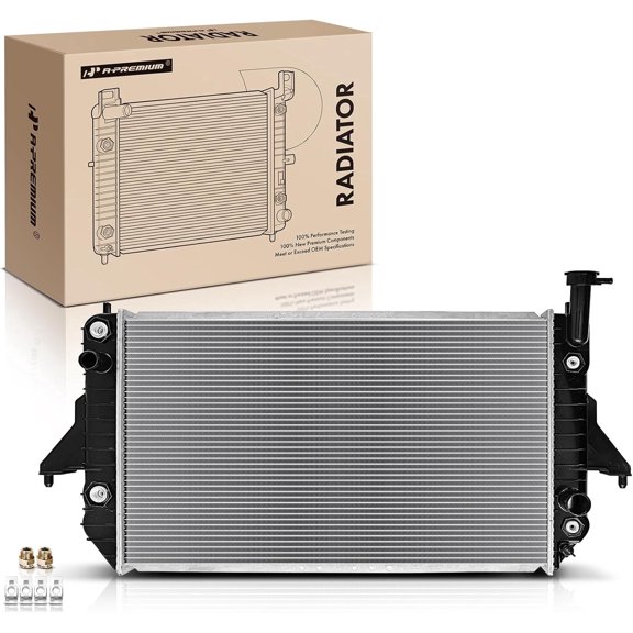 A-Premium Engine Coolant Radiator with Transmission Oil Cooler Compatible with Chevrolet Astro & GMC Safari 1996-2005 4.3L, Automatic Transmission, Replace# 15180873, 52472906