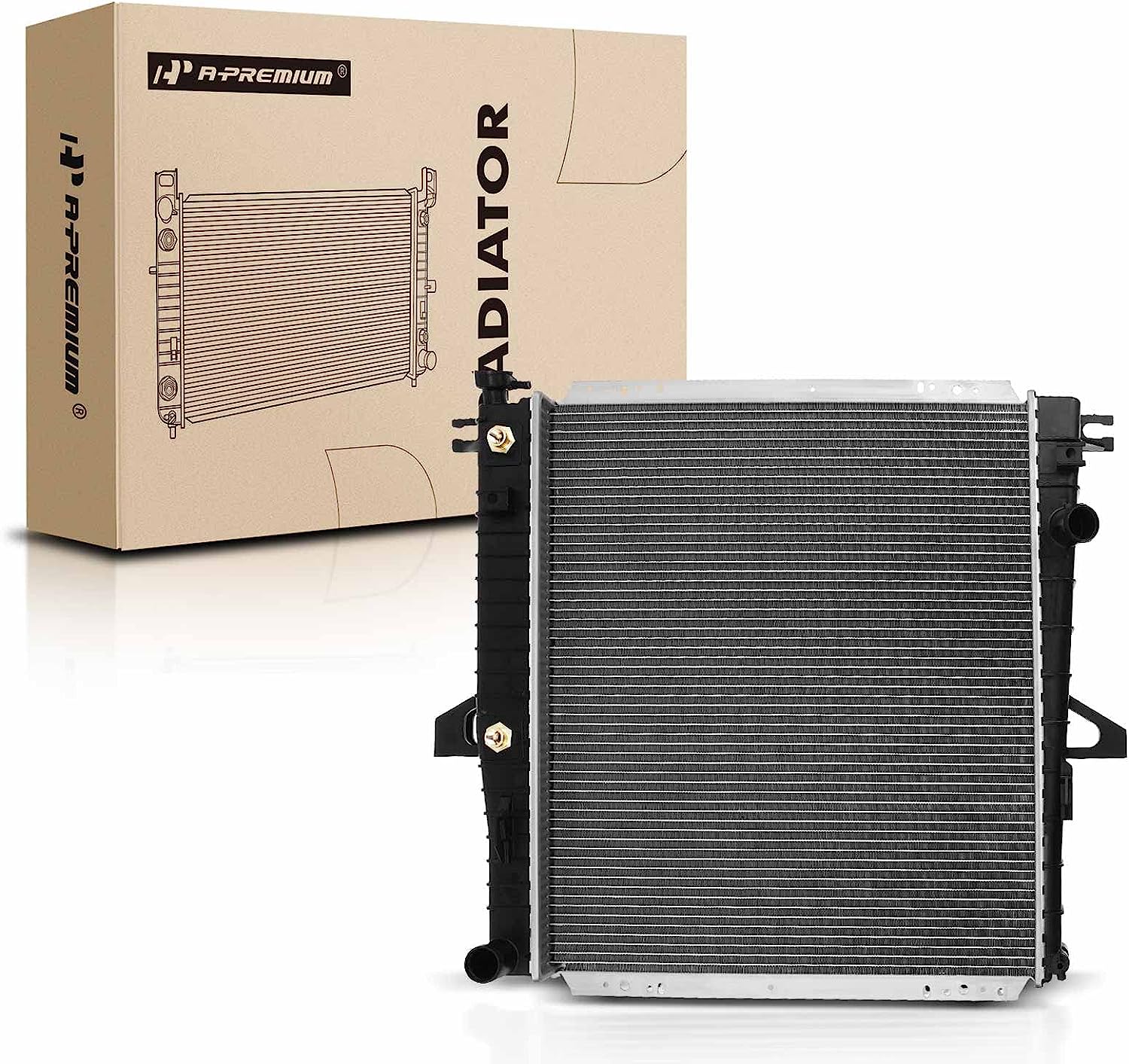 A-Premium Engine Coolant Radiator with Transmission Oil Cooler Compatible with Ford Explorer, Ranger Sport Trac & Mazda B3000 & Mercury Mountaineer, Automatic Trans, Replace# 5L5Z8005A, 6L5Z8005CA - image 1 of 9