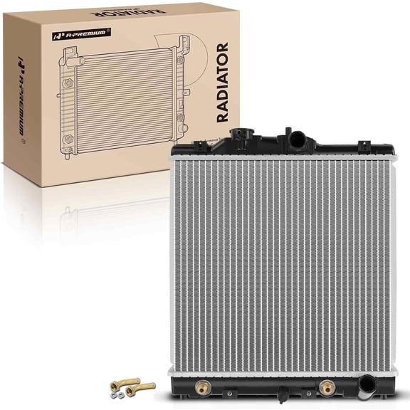 A-Premium Engine Coolant Radiator with Transmission Oil Cooler Compatible with Honda & Acura Models - Civic 92-00, Civic del Sol 93-97, EL 97-00 - 1.6L 1.5L - Replace# 19010P03505, 19010P07014