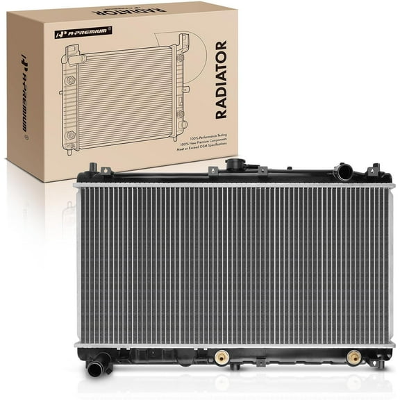 A-Premium Engine Coolant Radiator with Transmission Oil Cooler Compatible with Mazda Miata 1999-2005 L4 1.8L, Automatic Transmission, Replace# BP4W15200A, BP4X15200A