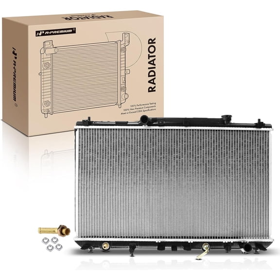 A-Premium Engine Coolant Radiator with Transmission Oil Cooler - Compatible with Toyota Camry 1997 1998 1999 2000 2001, Solara 1999 2000 2001 - L4 2.2L - Automatic Transmission