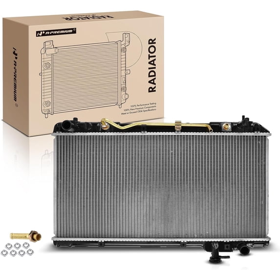 A-Premium Engine Coolant Radiator with Transmission Oil Cooler Compatible with Toyota RAV4 1996-1997 L4 2.0L Automatic/Manual Trans.Replace# 164007A121, 164007A122