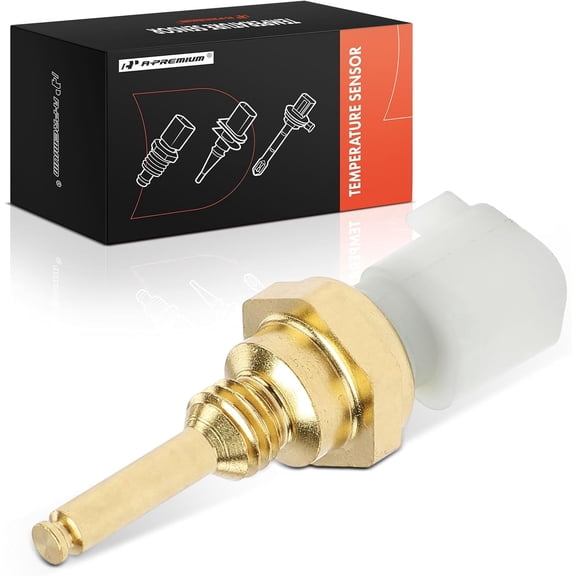 A-Premium Engine Coolant Temperature Sensor [2 Pins] Compatible with Ford & Lincoln, fits F-150, F-250 F-350 Super Duty, Explorer, Escape, Fusion, Edge, Transit-150, Mustang, Taurus & More