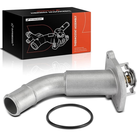 A-Premium Engine Coolant Thermostat Assembly W/Seal Compatible with Chevy, GMC, Olds, Buick & Saab Vehicles - 2002-2009 - Rainier, Blazer, Trailblazer, Envoy XL, Bravada, 9-7x - for L6 4.2L Only