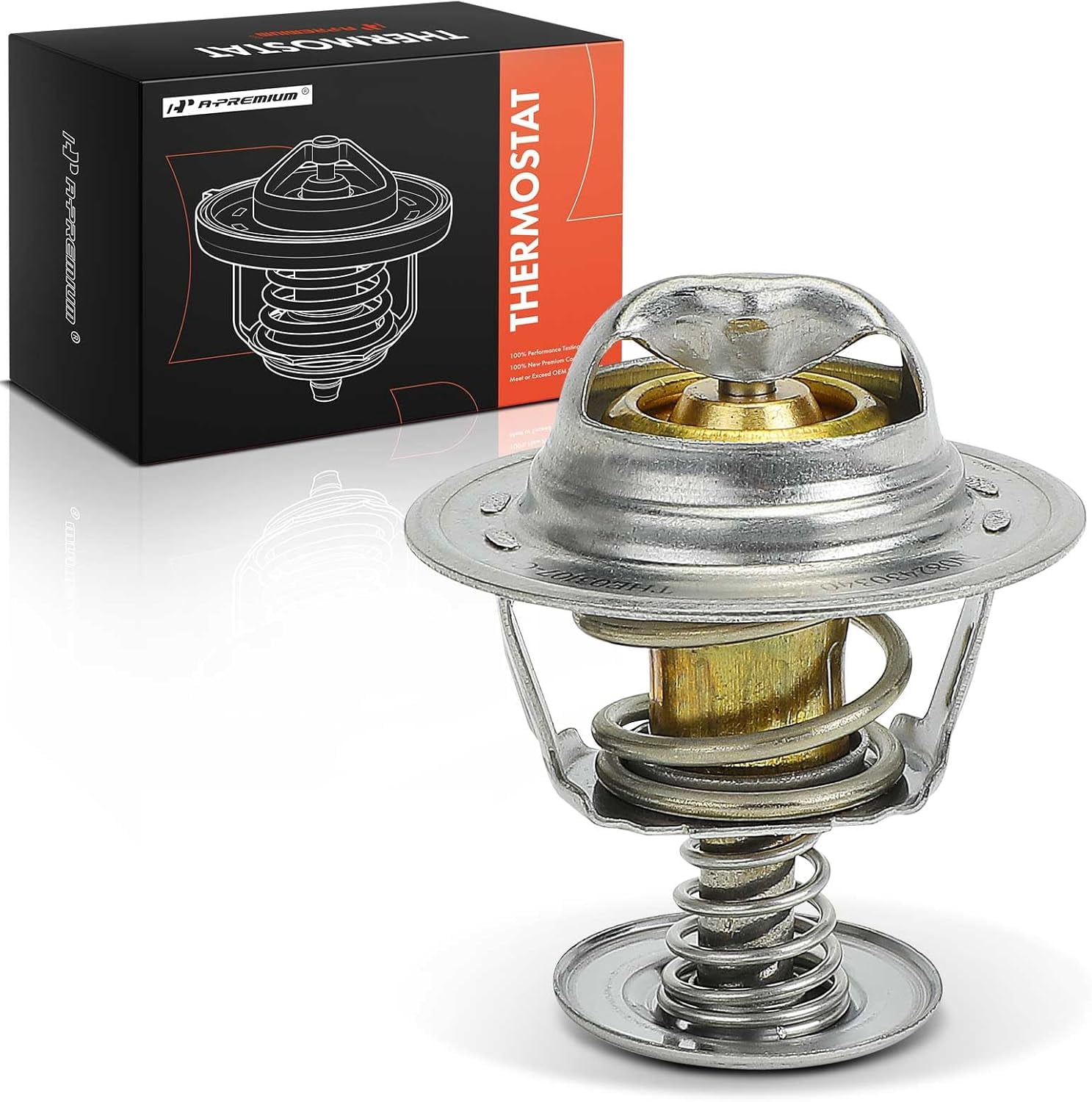 A-Premium Engine Coolant Thermostat Compatible with Toyota Camry, RAV4, Corolla, Tacoma, Highlander, Tundra, Sienna & Lexus RX300 & Ford & Chevrolet & Dodge & Eagle & Mitsubishi & Pontiac & Scion