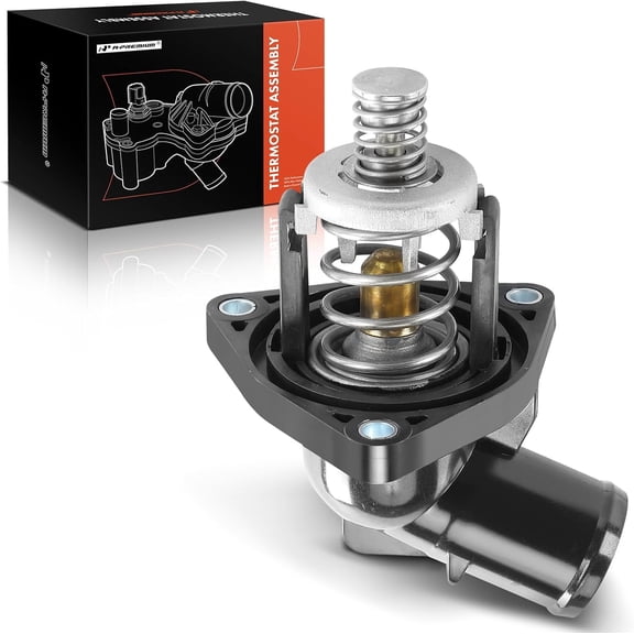 A-Premium Engine Coolant Thermostat and Housing Assembly - 8Cyl, 4.3L 5.3 6.2L - Compatible with Chevy, GMC, Cadillac Vehicles - Silverado 1500, Suburban, Tahoe, Sierra, Yukon XL, for# 12674639