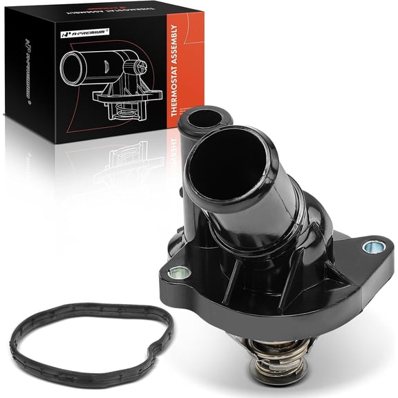 A-Premium Engine Coolant Thermostat and Housing Assembly Compatible with Ford, Mazda, Mercury, Lincoln Vehicles - 2003-2022 - Escape, Focus, Fusion, Ranger, 3, 5, 6, Tribute, Mariner, Milan & More
