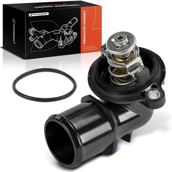 A-Premium Engine Coolant Thermostat Housing Assembly Compatible with Jeep WK2 Series Grand Cherokee 2018, 3.0L, Replaces for 68147599AB, 68147599AC