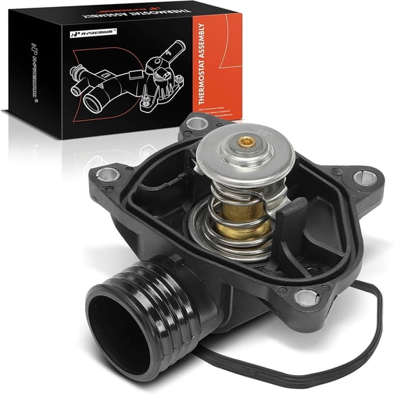 A-Premium Engine Coolant Thermostat Housing Assembly Compatible with Land Rover Freelander 2000-2006, Replaces for PEL000090, PEM100570