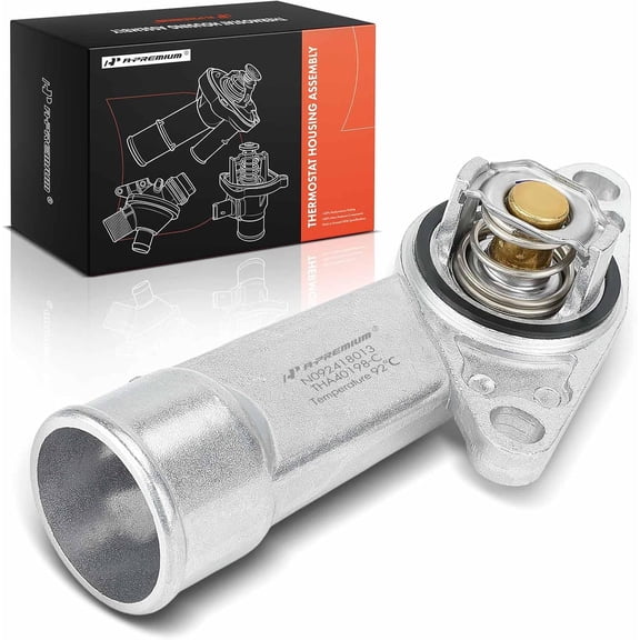 A-Premium Engine Coolant Thermostat Housing Assembly with O-ring Compatible with Chevrolet Chevy 2010-2012, Chevy Monza 2003, Corsa 2002-2008, Meriva 2004-2008, Tornado & Fiat Idea, Palio, Strada