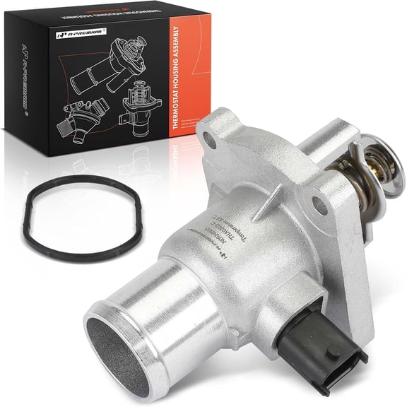 A-Premium Engine Coolant Thermostat Housing Assembly with O-ring & Sensor Compatible with Chevrolet Cruze, Cruze Limited, Sonic, Trax, Aveo, Aveo5 & Pontiac G3, G3 Wave & Suzuki Swift+, 1.6L 1.8L