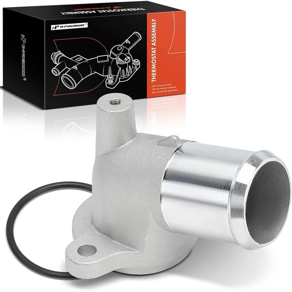A-Premium Engine Coolant Thermostat Housing Assembly with Seal Compatible with Ford F-150, F-250, F-350 F-450 F-550 Super Duty, E-150 Club Wagon, E-250 Econoline, Expedition & Lincoln Navigator