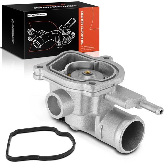 A-Premium Engine Coolant Thermostat Housing Assembly with Sensor Compatible with Dodge Sprinter 2500 3500 & Freightliner Sprinter 2500 3500, 2003-2006, 2.7L