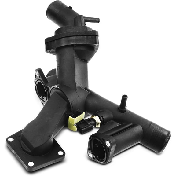 A-Premium Engine Coolant Thermostat Housing Assembly with Sensor Compatible with Land Rover Range Rover Sport 2006-2009 LR3 2005-2009 4.4L