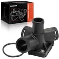 thumbnail image 1 of A-Premium Engine Coolant Thermostat Housing Water Outlet [with Seal, 90Â° Angle] Compatible with Volkswagen & Audi - Passat 1997-1998, A4 1996-1998 - Rear Side, 1 of 5