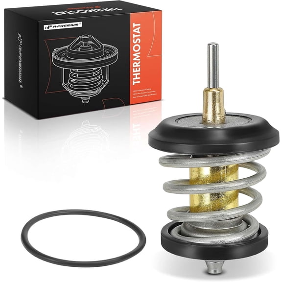A-Premium Engine Coolant Thermostat with Seal Compatible with Volkswagen Jetta, Passat, Tiguan, Beetle, CC, Eos, GTI, Passat CC, Tiguan Limited & Audi A4, Q5, A5, A6, A3, Q3, A3 Quattro, A4 allroad