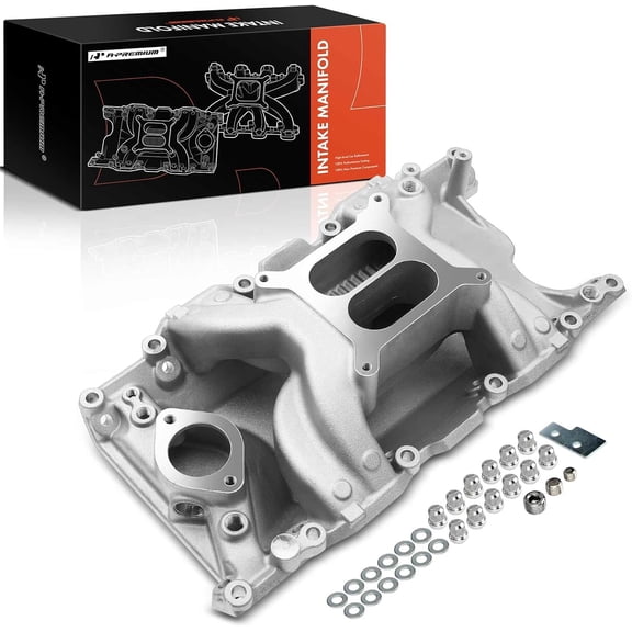 A-Premium Engine Dual Plane 318 8Cyl Intake Manifold Compatible with Chrysler LA Magnum 318 340 360 5.2 5.6L 5.9L Air Gap Small Block - 1967-2003, 1500-6500 RPM,