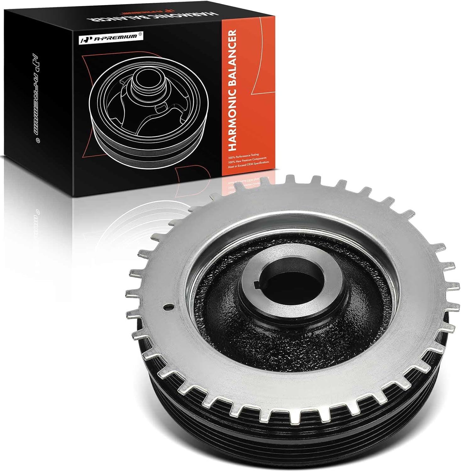 A-Premium Engine Harmonic Balancer Crankshaft Pulley Compatible with ...