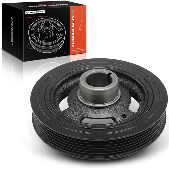 A-Premium Engine Harmonic Balancer Crankshaft Pulley Compatible with Hyundai Genesis Coupe 2010 2011 2012 2013 2014, DOHC L4 2.0L, Replace# 231242C000