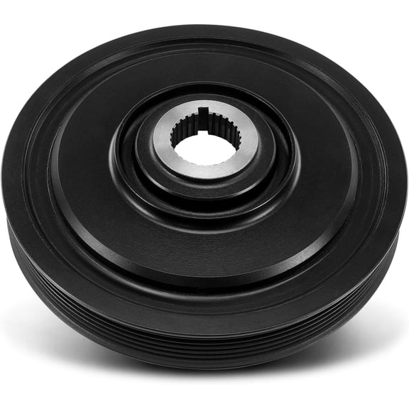 A-Premium Engine Harmonic Balancer Pulley - OHV V6 3.0 3.2 3.5L - Compatible with Honda,Acura & Saturn Cars - 2003-2010 - Odyssey, Accord, Pilot, Ridgeline, MDX, RL, TL, Vue & More, Replace# 12606927