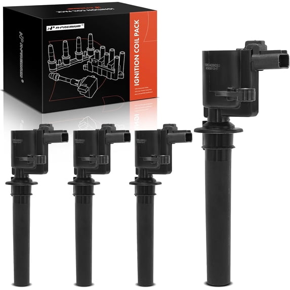 A-Premium Engine Ignition Coil Pack Compatible with Aston Martin DB9 2005-2016, DBS 1969-1971 2008-2012, Rapide 2011-2018, Vanquish 2014-2017, Vantage 2018, Virage 1989-1994 2012, Zagato, 4-PC Set