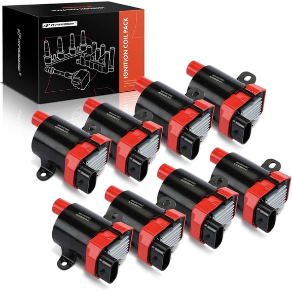 A-Premium Engine Ignition Coil Pack Compatible with Chevrolet Silverado 1500 2500 HD Classic, Tahoe, Suburban, Express, Avalanche, Trailblazer & GMC Sierra 3500 HD, Yukon, Savana & Cadillac Escalade