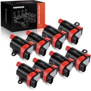 A-Premium Engine Ignition Coil Pack Compatible with Chevrolet Silverado 1500 2500 HD Classic, Tahoe, Suburban, Express, Avalanche, Trailblazer & GMC Sierra 3500 HD, Yukon, Savana & Cadillac Escalade
