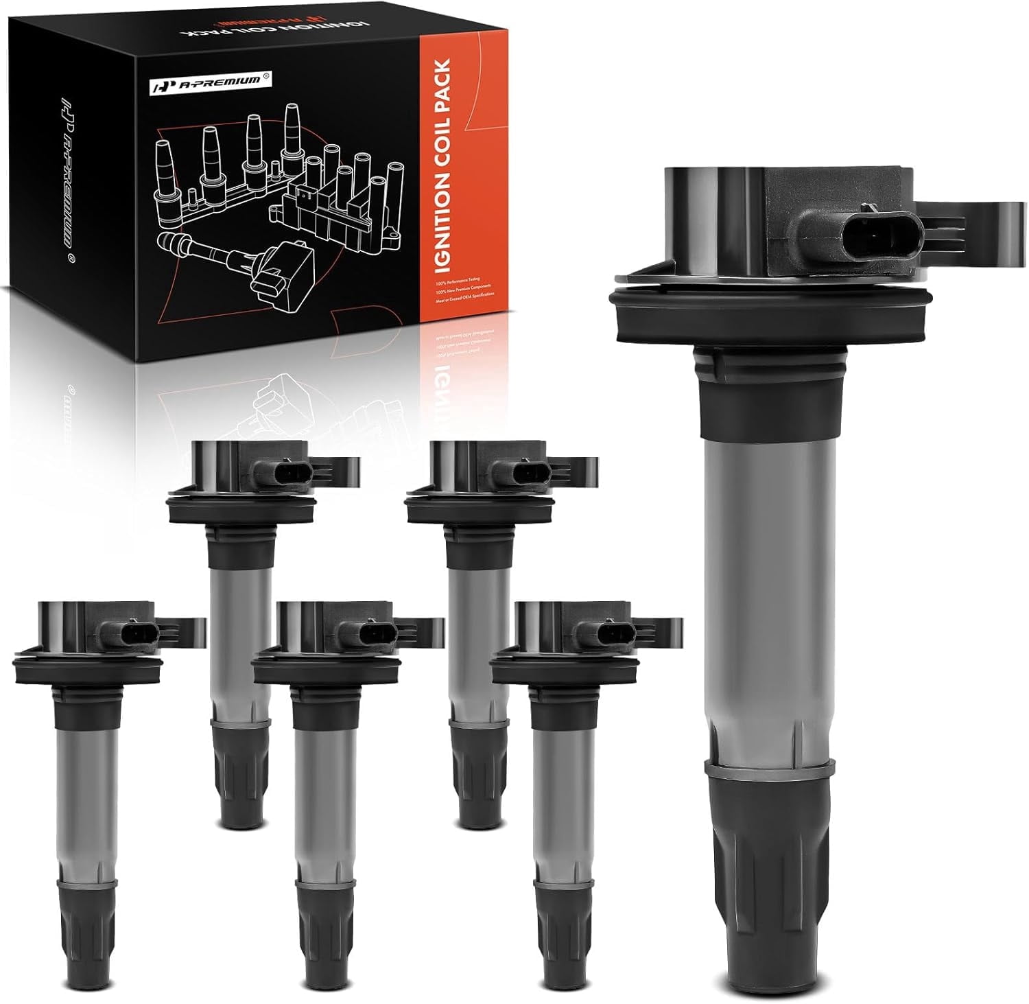 A-Premium Engine Ignition Coil Pack Compatible with Ford F-150 16-17 Explorer 17-19 Mustang 16-17 Taurus 16-19 Transit-150 17-19 V6 3.5L 3.7L 6-PC Set Fits select: 2017-2019 FORD EXPLORER XLT
