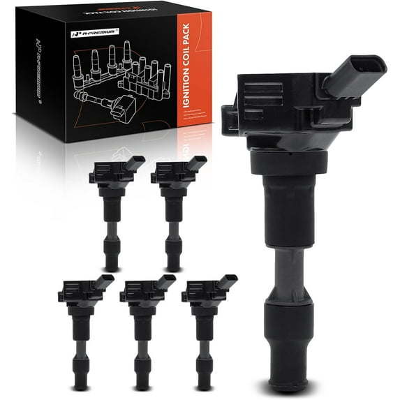 A-Premium Engine Ignition Coil Pack Compatible with Kia Sorento 2018-2020, Sedona 2018-2021, Telluride 2020-2021, Cadenza, Stinger, K900 & Hyundai Palisade & Genesis G80, G70, G90, 3.3L 3.8L, 6-PC Set