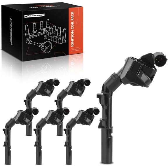 A-Premium Engine Ignition Coil Pack Compatible with Mercedes-Benz C43 C400 C450 CLS400, E400 E43 E450, GLC43 GL450 GLE400 GLE43 GLE450, S450 AMG, V6 3.0L, 6-PC Set
