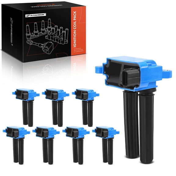 A-Premium Engine Ignition Coil Pack Compatible with Ram 1500 Classic, 2500, 3500 & Jeep Grand Cherokee, Wagoneer, Commander & Dodge Ram 1500, Charger, Durango, Challenger & Chrysler 300, 8-PC Set