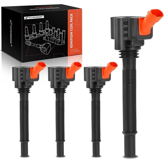 A-Premium Engine Ignition Coil Pack Compatible with Jeep Renegade 2015-2018 & Fiat 500 2018-2019, 500X 2016-2018, 500L 2014-2020, 1.4L, Set of 4