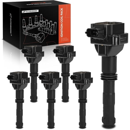 A-Premium Engine Ignition Coil Pack Compatible with Porsche 911 1999-2012, Cayman 2006-2008, 2.7L 3.4L 3.6L 3.8L, Set of 6