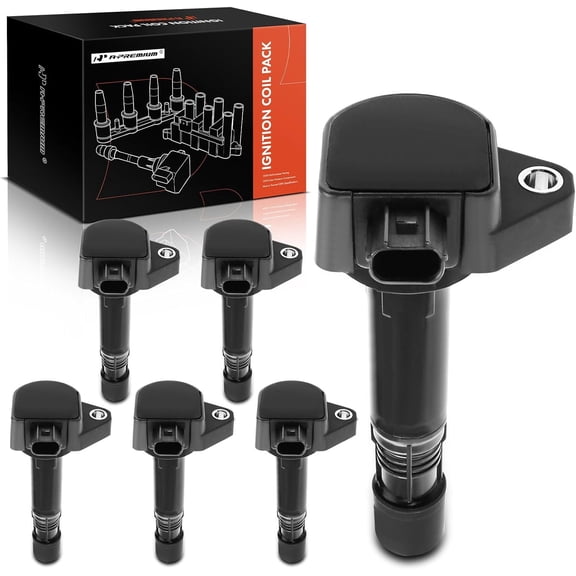 A-Premium Engine Ignition Coils Compatible with Honda Pilot 09-15 Ridgeline 09-14 Acura ZDX MDX 10-13 RDX 2013-2015 3.5L 3.7L 6-PC Set