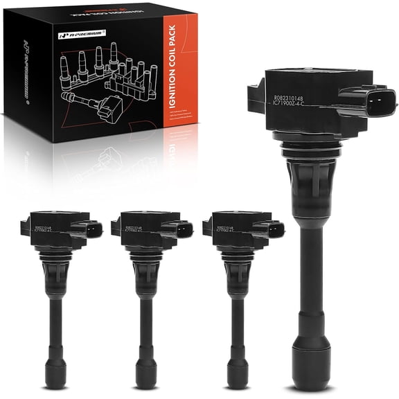 A-Premium Engine Ignition Coils Compatible with Nissan Versa 2012-2019 Versa Note 2014-2019 1.6L 1.8L Petrol 4-PC Set