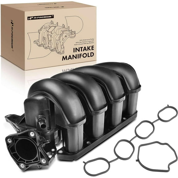 A-Premium Engine Intake Manifold Kit with Gasket Compatible with Pontiac Vibe 03-06 Toyota Corolla Matrix 03-08 MR2 Spyder L4 1.8L Upper Fits select: 2006 TOYOTA COROLLA CE/LE
