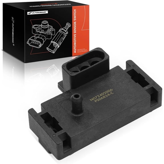 A-Premium Engine Manifold Pressure (MAP) Sensor [3 Pins] Compatible with Chevrolet Malibu, Impala, Camaro, C10 Suburban, Corvette & Jeep Cherokee XJ & Buick & Cadillac & GMC & Oldsmobile & Pontiac